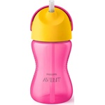 Philips Неразливаща чаша със сламка Philips Avent - 300 ml, за момиче (SCF798/02)
