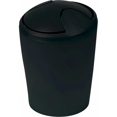 Spirella výklopný odpadkový koš Move, černý, plast, 2 l