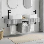 vidaXL Комплект шкафове за баня 3 бр. Сив Сонома 53 x 35 x 39 см (3405613)