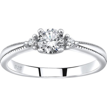 SILVEGO strieborný prsteň ISADORA so Swarovski Zirconia JJJR1120SW