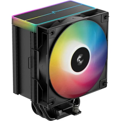 Охладител за процесор DeepCool AG500 BK ARGB V2, 240W TDP, 2x120mm, ARGB, Black (AG500_BK_ARGB_V2)
