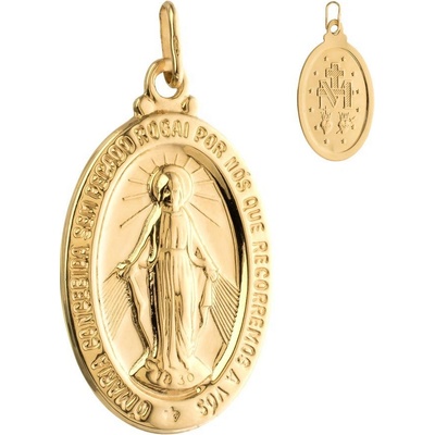 Argento Zlatý přívěsek Zázračná medailka 8A007