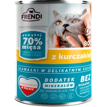 Frendi парченца в деликатен сос с пилешко месо, 800 г, за котки