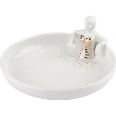räder Dekorativní porcelánový talířek Pool, bílá barva, porcelán