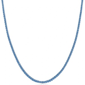 SAVICKI Тенис колие, бяло злато 585, сини сапфири 4.950ct 2.5mm 42cm