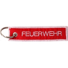 Přívěsek na klíče Feuerwehr červená/bílá