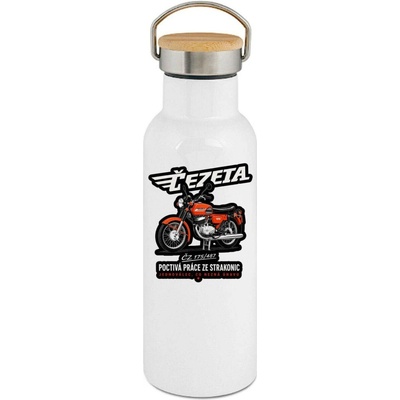 123TRIKO termoska Čezeta ČZ 175 typ 487 Poctivá práce ze Strakonic 500 ml motorka