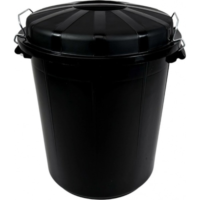 Denox nádoba na odpad s víkem INDUSTRIAL, 50 L, bezpečnostní uzavírání, černý, pevný plast 13250_090