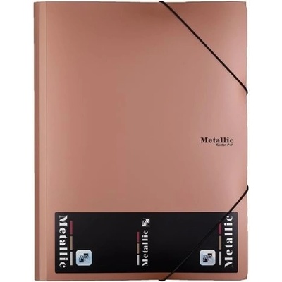 Sloha PP Metallic A4 s gumou medená