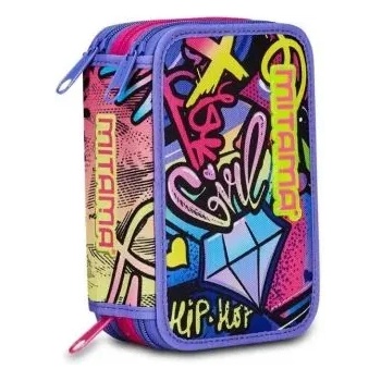 Mitama Hip-Hop Diamond ученически несесер с 3 ципа, ПЪЛЕН