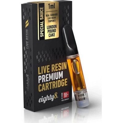 Eighty8 CBD Cartridge London Pound Cake živé živicové terpény 1 ml