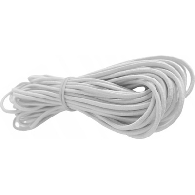 Guľatá guma 5 mm, farba biela, metráž od 1m