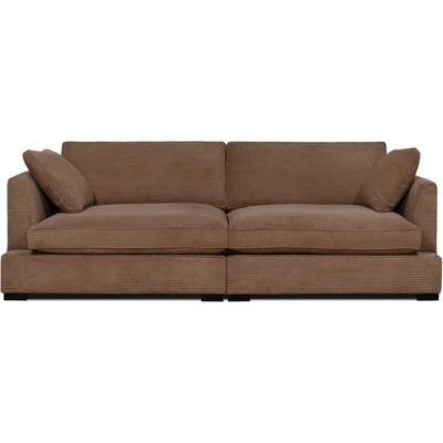 Scandic Светлокафяв диван от рипсено кадифе 236 cm Mobby - Scandic (16986 LIN5/1)