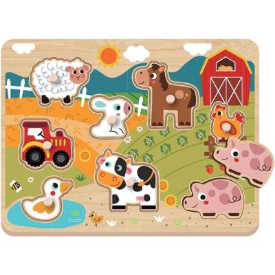 2Kids Toys Drevené vkladacie puzzle - farma
