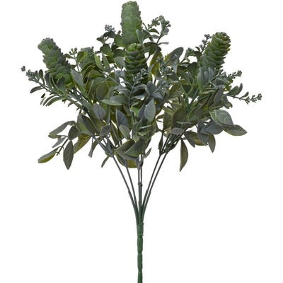 ZELEŇ SUKULENT ZEL-MODRÝ, DROB. LÍSTKY 33CM