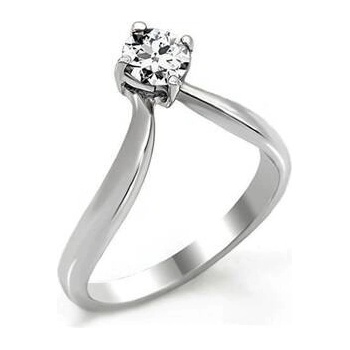 Šperky4U ocelový prsten se zirkonem špička AL 0095