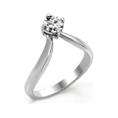 Šperky4U ocelový prsten se zirkonem špička AL 0095