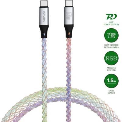 4Smarts 541440 USB-C USB-C® 1,5m bílý