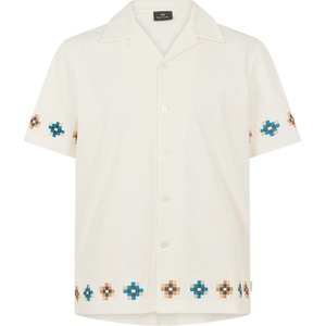 PS Paul Smith Риза с къс ръкав PS Paul Smith Men's Patterned Short Sleeve Shirt - White 02