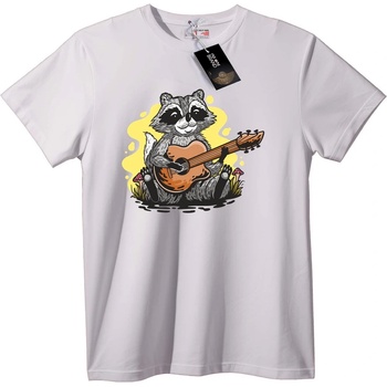 NOONEBRAND Тениска Єнот Китарист - M, White