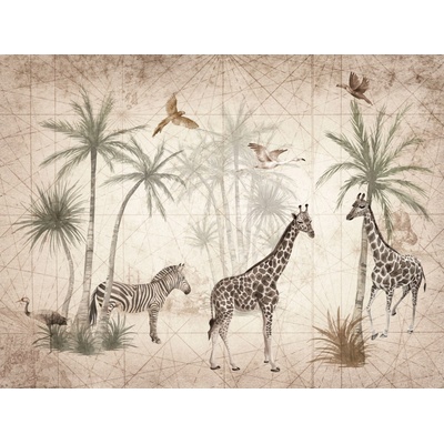 Grandeco ML1501 Vliesová fototapeta na zeď Safari rozměry 3,71 x 2.8 m