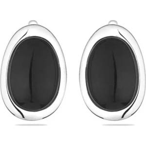 Swan Сребърни обици с оникс GL1347E Swan