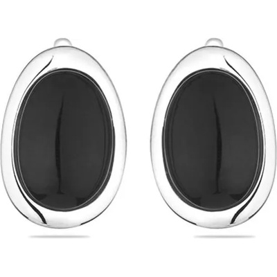 Swan Сребърни обици с оникс GL1347E Swan