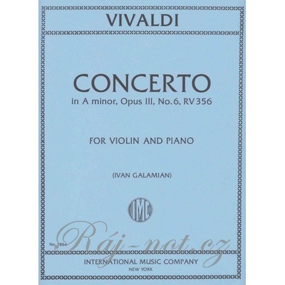 Concerto Op. 3 N. 6 La M. (Galamian) pre husle a klavír