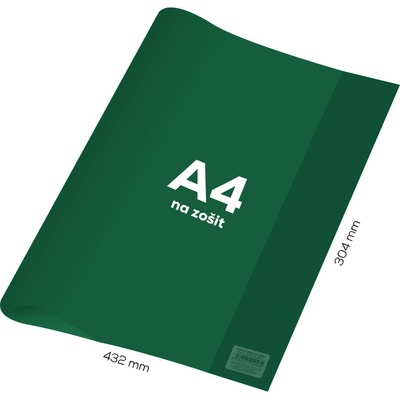 Junior Obal na sešit A4 PVC 432x304 mm průhledný zelený