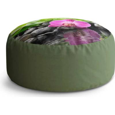 Sablio Taburet Circle Růžová orchidej: 38x48 cm