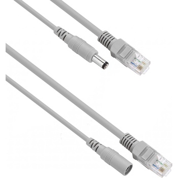 DeTech Кабел DeTech, CCTV, RJ45+DC, 5.0m, Gray - 18375 (DE-18375)
