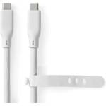 Nedis USB Cable | USB 3.2 Gen 2 | USB-C Connector | USB-C Connector | 240 W | 8K@30Hz | 20 Gbps | Nickel Plated | 1.00 m | Round | Silicone | White | Box - CCGB64810WT10 (CCGB64810WT10)
