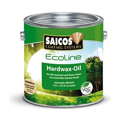 Saicos Ecoline Tvrdý voskový olej Eco 2,5 l hodvábne matný bezfarebný
