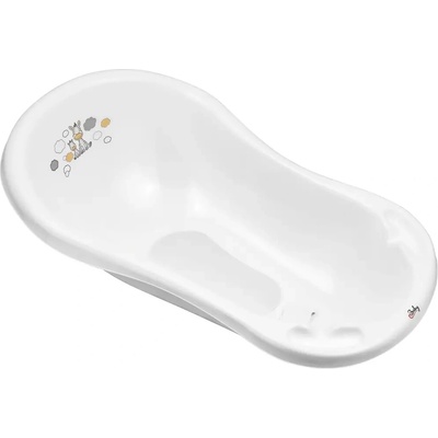 MALTEX Vanička Zebra 100 cm so štupľom a protišmykovou podložkou white