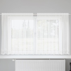 vidaXL Перде от дантела Бяло 140 x 200 cm Полиестер (4107764)