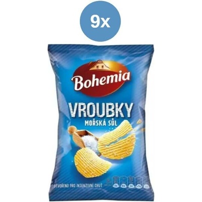 Bohemia vroubkované mořská sůl 9x65g