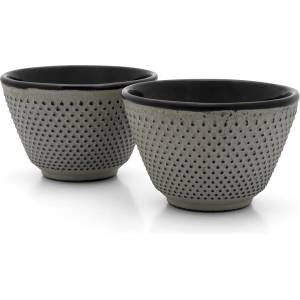 Bredemaijer Group BREDEMEIJER Комплект от 2бр чугунени чаши за чай Jang - цвят сив (BR-153020)