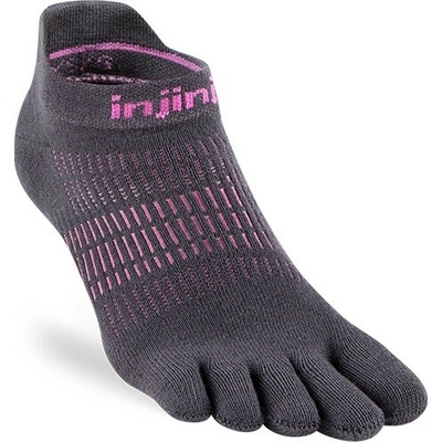 Injinji Womens Run Lightweight No-Show Charcoal