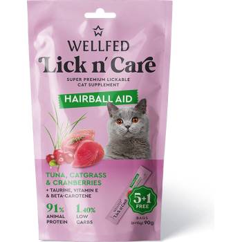 WELLFED Протеиново лакомство за близане за котки (контрол на космените топки)