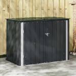 vidaXL Кутия за съхранение в градината Черно 151, 5 x 82 x 110, 5 см (42011283)