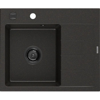 Mexen Ben гранитна мивка с 1 отделение и отцеждащо пространство, лява 600 x 500 (6522605000-75-B)