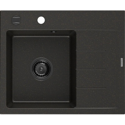 Mexen Ben гранитна мивка с 1 отделение и отцеждащо пространство, лява 600 x 500 (6522605000-75-B)