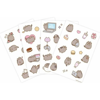 CurePink: | Set nálepek na elektroniku Pusheen: Momenty (set 17 x 23,5 x 1,5 cm) [GDGE039]