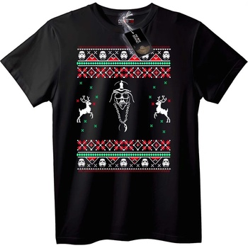 NOONEBRAND Тениска Star Wars Грозен Коледен Пуловер - 7XL, White