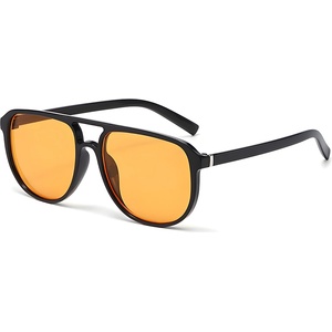 Techsuit Слънчеви очила Techsuit Sunglasses (18266) - дамски, авиаторски, двоен мост - Черен / Оранжев (KF2364785) Слънчеви очила