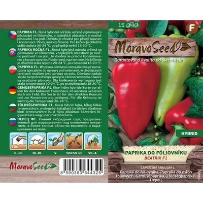 MoravoSeed CZ a.s. MoravoSeed Paprika zeleninová do fóliovníku BEATRIX F1