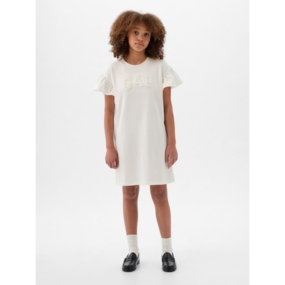 GAP 881443-01 dětské mikinové šaty bílá
