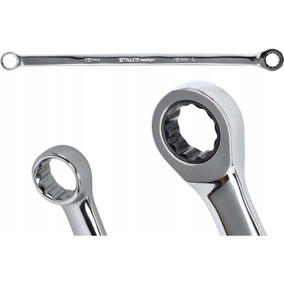 Stalco Očkový klíč s ráčnou, oboustranný 22mm/450mm S-76806