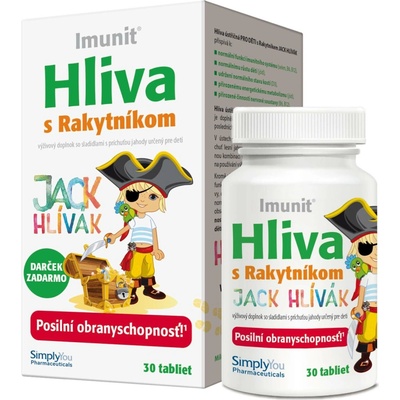 Jack Hlívák Imunit Hlíva ústřičná pro děti s rakytníkem 30 tablet