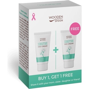 Wooden Spoon Комплект - Био крем-дезодорант за чувствителна кожа + Подарък, 2 х 40 ml - baby
